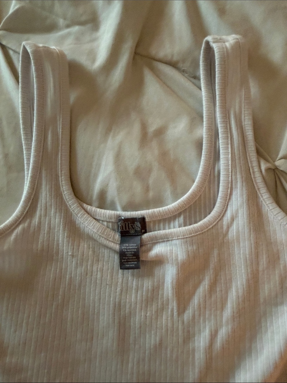 Tilly's White Ribbed Tank Crop Top - Women - Picture 3 of 4